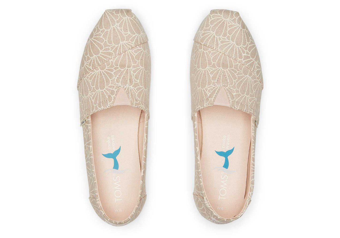 Toms Espadryle Damskie Beżowe - Alpargata Seashell - 45KGVWUOH